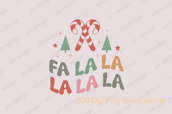 Boho Christmas Fa La La SVG Design