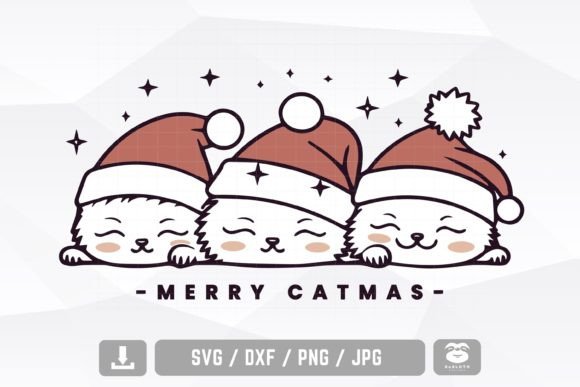 Cat Christmas Svg, Merry Catmas Svg