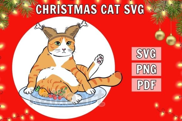 Christmas Cat on a Plate SVG Clipart: A Designer Review