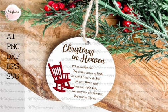 Christmas in Heaven Ornament SVG