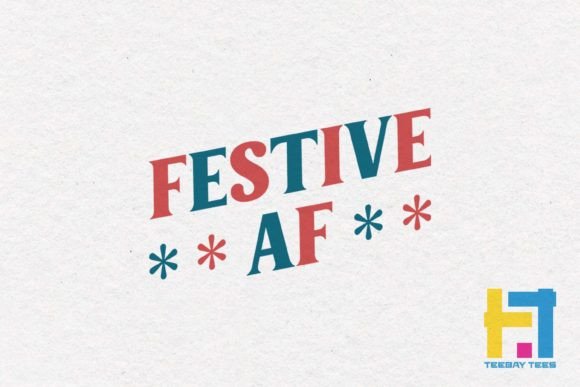 Festive AF Retro Vintage Christmas SVG