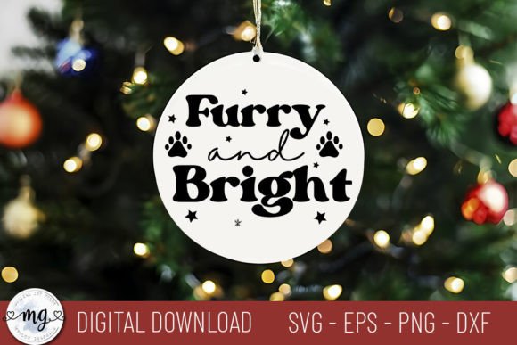 Furry and Bright - Christmas Dog SVG